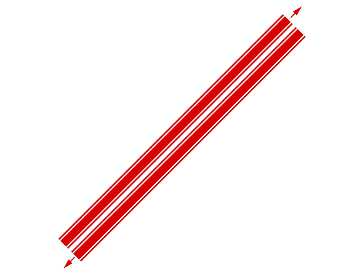 SEC10 Plain Rocker Stripes; Red (08-23 Challenger)