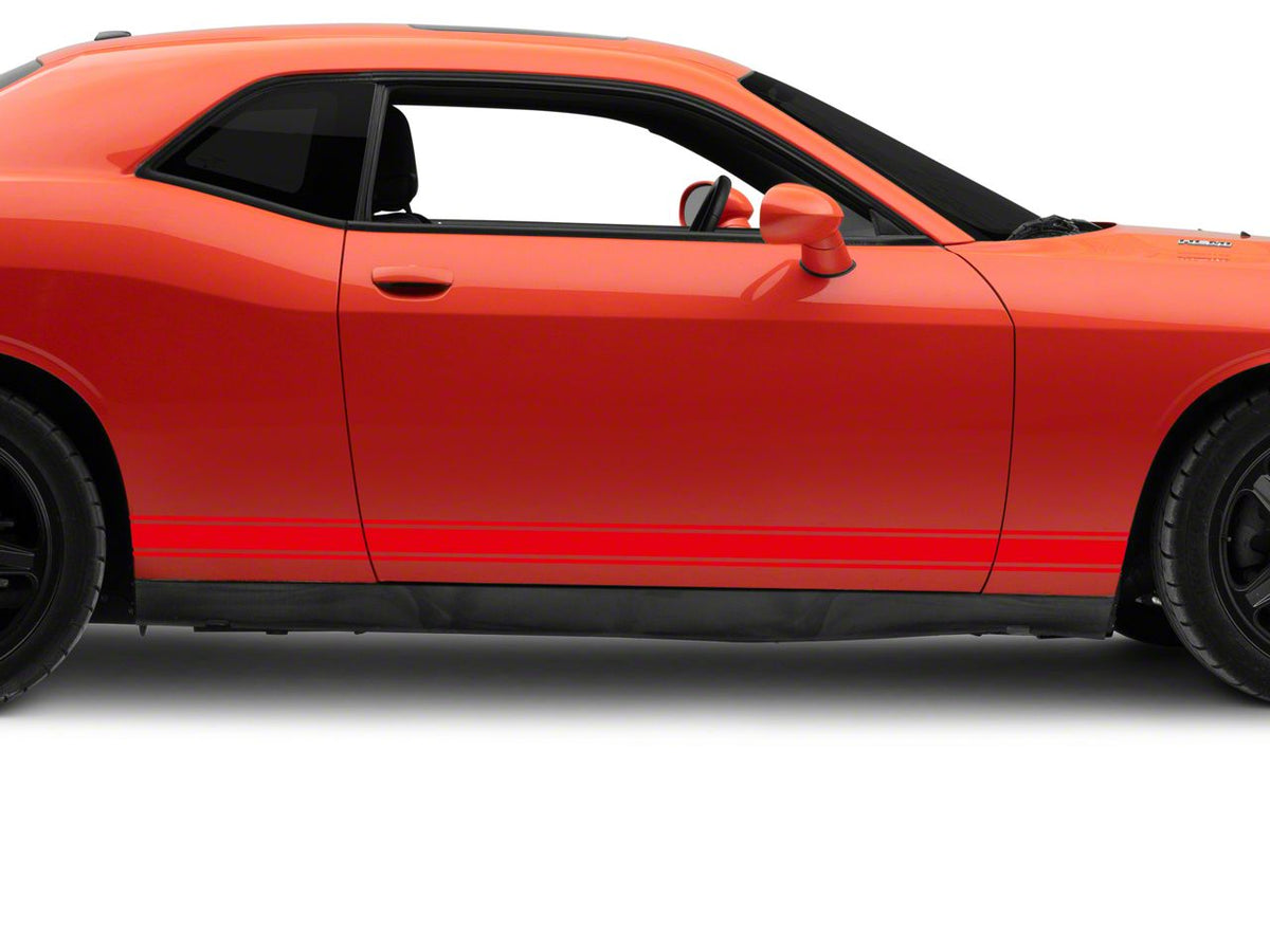 SEC10 Plain Rocker Stripes; Red (08-23 Challenger)