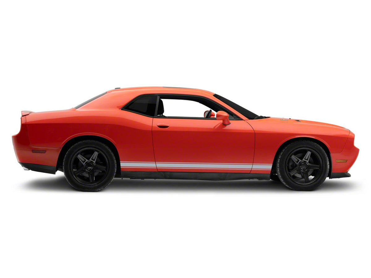 SEC10 Plain Rocker Stripes; Silver (08-23 Challenger)