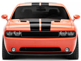 SEC10 Stripes with Hood Decal; Gloss Black (08-14 Challenger)