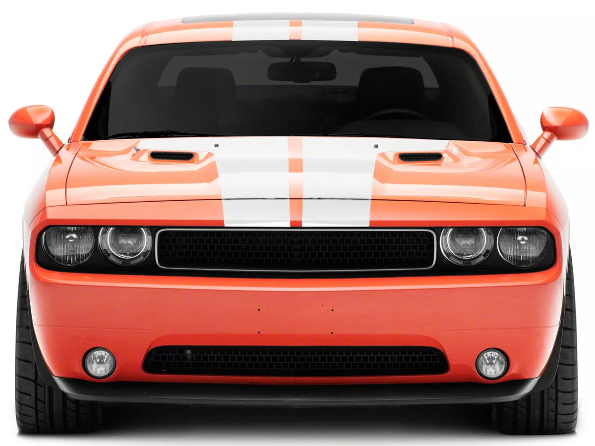 SEC10 Stripes with Hood Decal; White (08-14 Challenger)