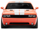 SEC10 Stripes with Hood Decal; White (08-14 Challenger)
