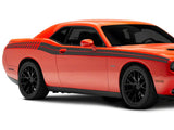 SEC10 Upperbelt Line Stripes with Dashed; Matte Black (08-23 Challenger)