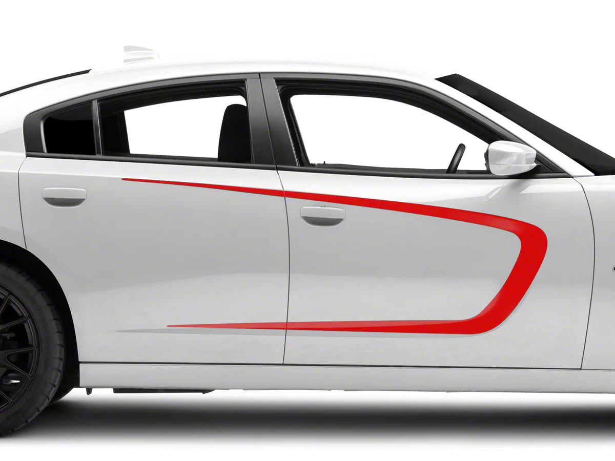 SEC10 Side Graphic; Red (11-23 Charger)