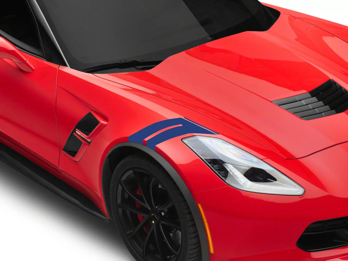 SEC10 Hash Marks; Blue (14-19 Corvette C7)