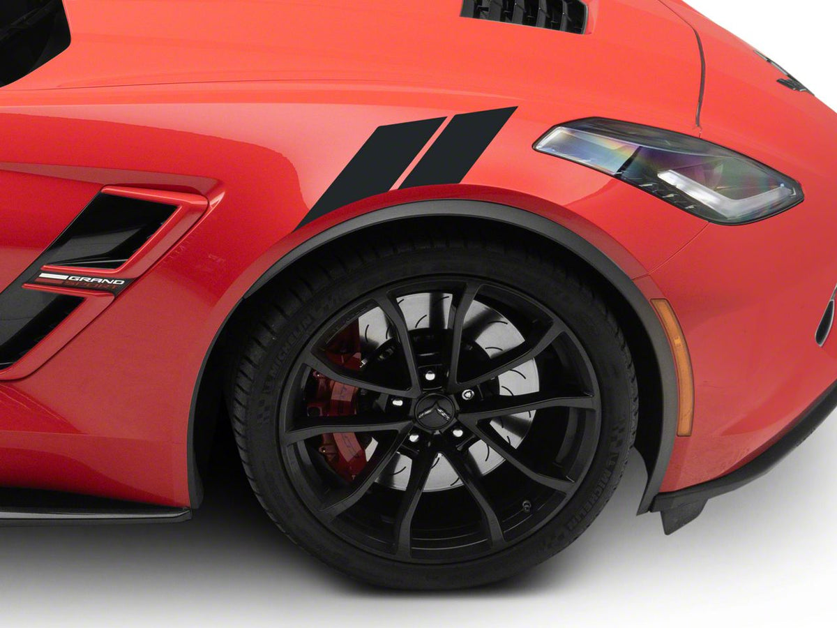 SEC10 Hash Marks; Matte Black (05-13 Corvette C6)