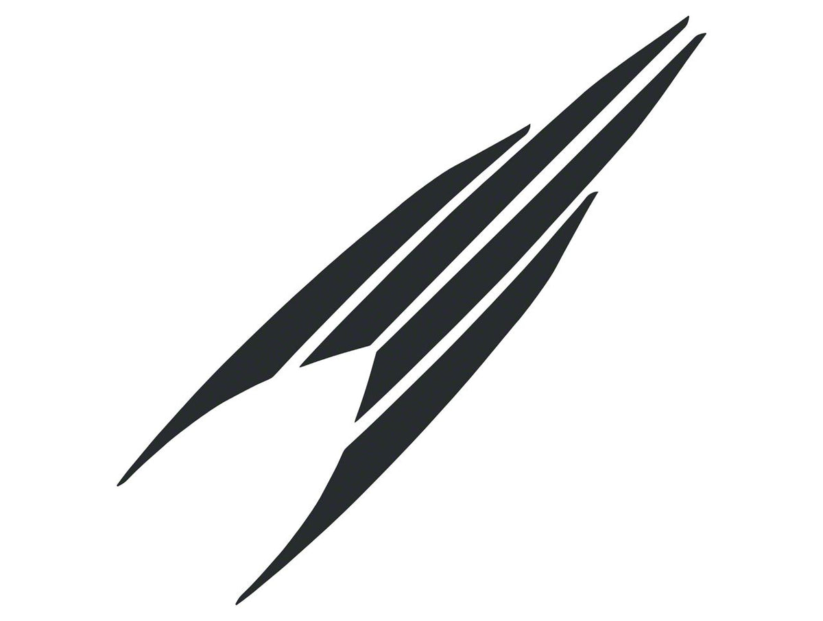 SEC10 Hash Marks; Matte Black (20-26 Corvette C8)