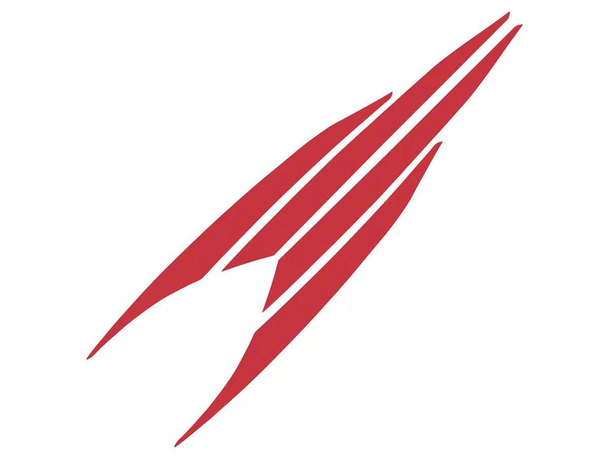 SEC10 Hash Marks; Red (20-26 Corvette C8)