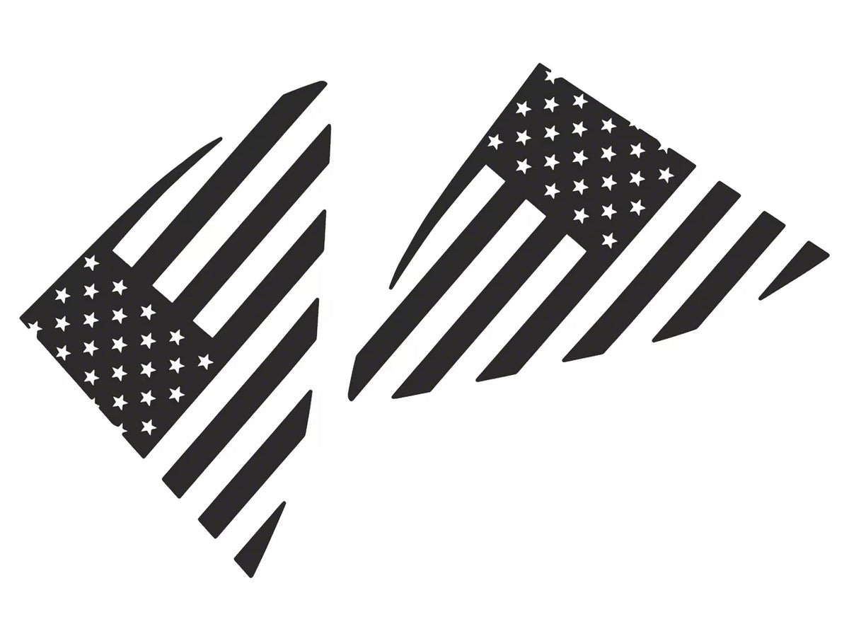 SEC10 Quarter Window Flag Decal; Matte Black (20-26 Corvette C8 Coupe)