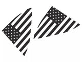 SEC10 Quarter Window Flag Decal; Matte Black (20-26 Corvette C8 Coupe)