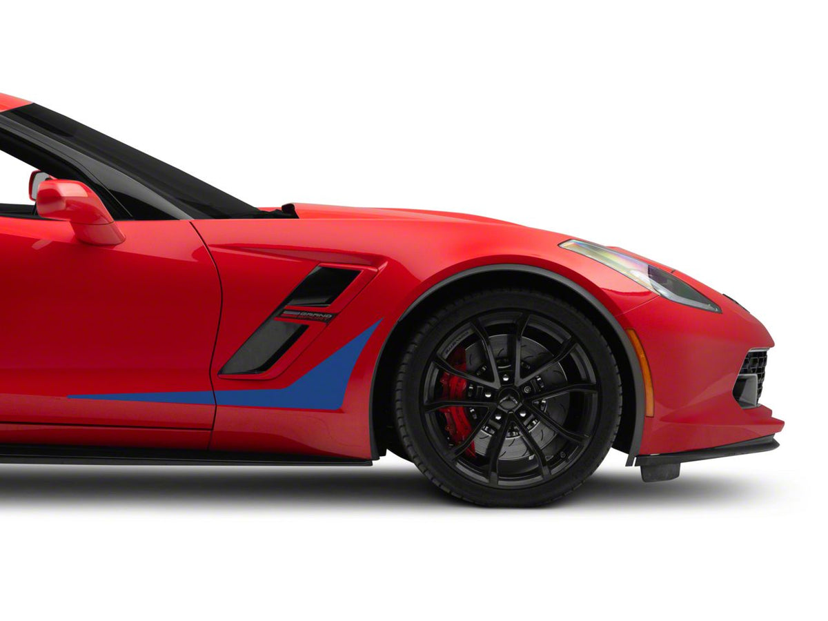 SEC10 Side Accent Decals; Blue (14-19 Corvette C7)