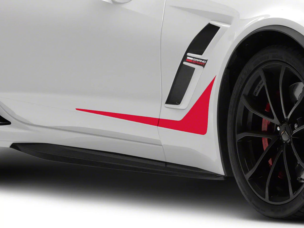 SEC10 Side Accent Decals; Red (14-19 Corvette C7)