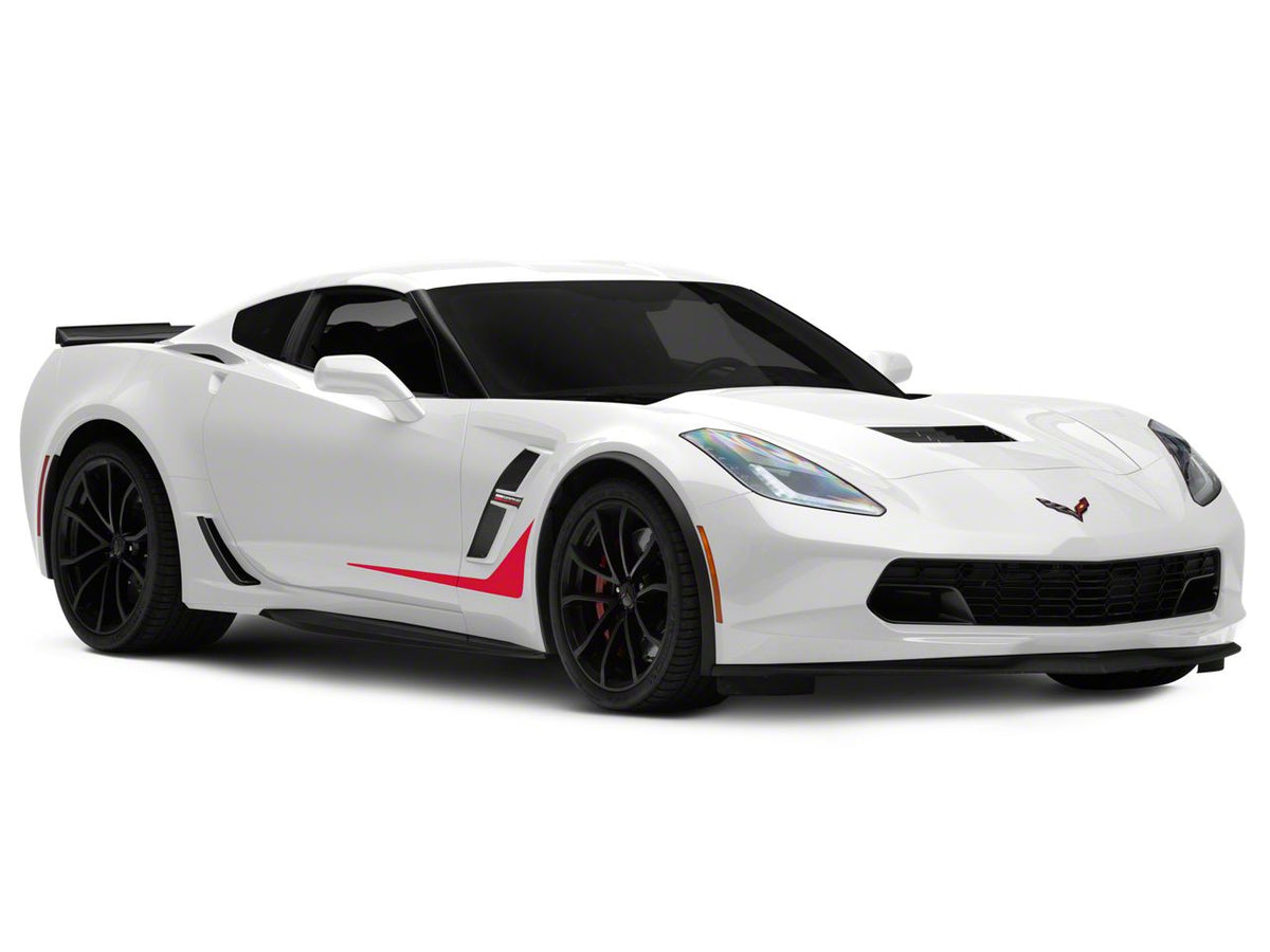 SEC10 Side Accent Decals; Red (14-19 Corvette C7)