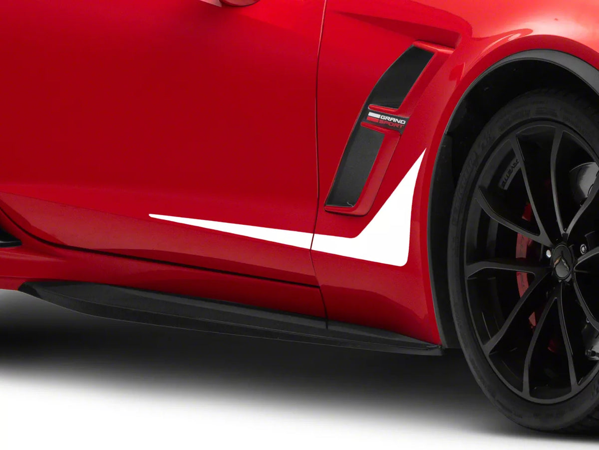 SEC10 Side Accent Decals; White (14-19 Corvette C7)