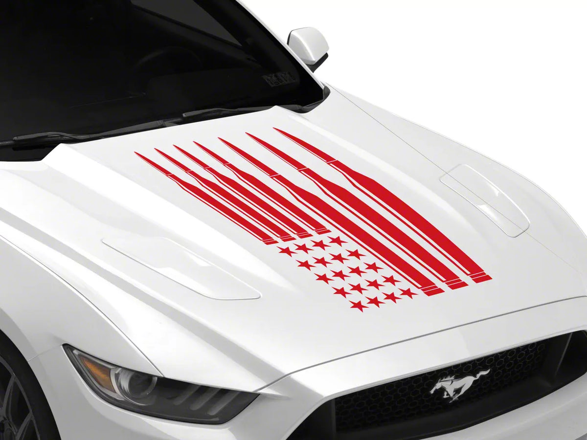 SEC10 Ammo Flag Hood Decal; Red (Universal; Some Adaptation May Be Required)