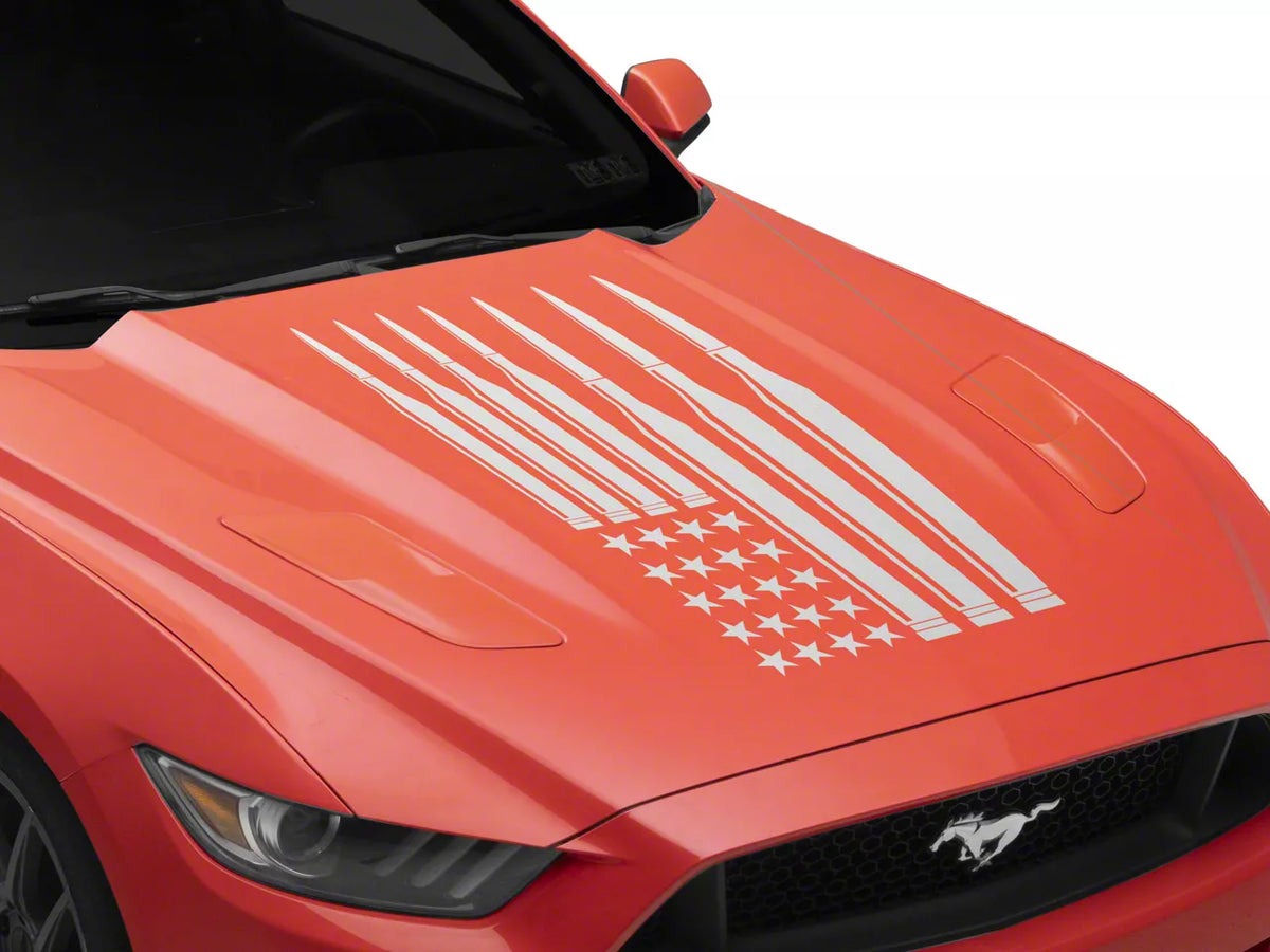 SEC10 Ammo Flag Hood Decal; Silver (Universal; Some Adaptation May Be Required)