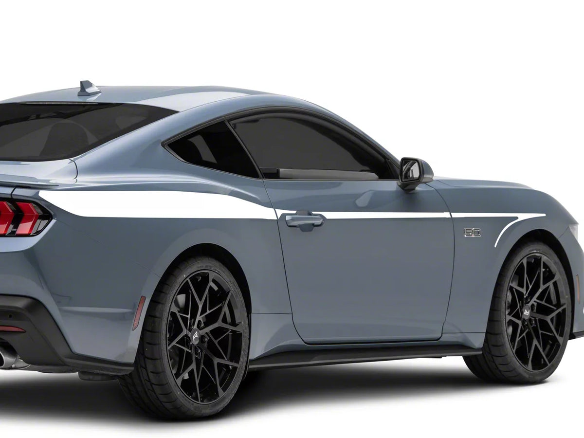 SEC10 Arrow Stripes; White (24-26 Mustang Fastback)