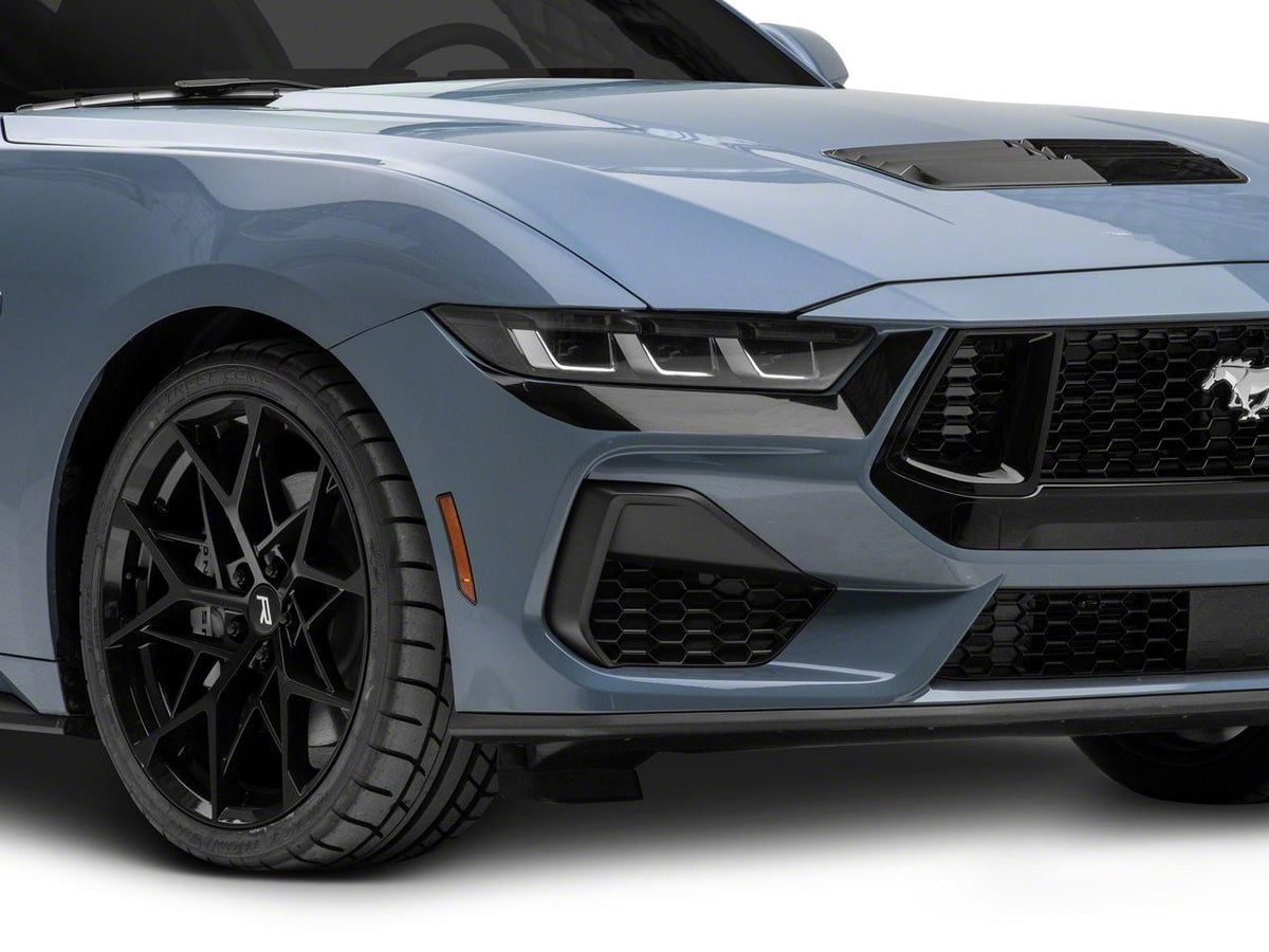 SEC10 Below Headlight Accent Decal; Gloss Black (24-26 Mustang, Excluding Dark Horse)