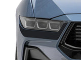 SEC10 Below Headlight Accent Decal; Matte Black (24-26 Mustang GT, EcoBoost)