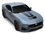 SEC10 Dashed Hood Decal; Gloss Black (24-26 Mustang)
