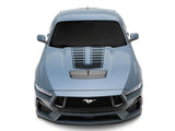 SEC10 Dashed Hood Decal; Gloss Black (24-26 Mustang)