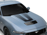 SEC10 Dashed Hood Decal; Matte Black (24-26 Mustang)