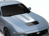 SEC10 Dashed Hood Decal; White (24-26 Mustang)
