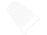 SEC10 Dashed Hood Decal; White (99-04 Mustang)
