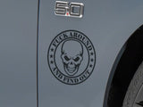 SEC10 FAFO Skull Decal; Matte Black (Universal; Some Adaptation May Be Required)