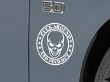 SEC10 FAFO Skull Decal; White (Universal; Some Adaptation May Be Required)