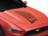 SEC10 Flag and Cross Hood Decal; Gloss Black (Universal; Some Adaptation May Be Required)
