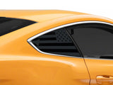 SEC10 Flag Quarter Window Decals; Gloss Black (15-26 Mustang Fastback)