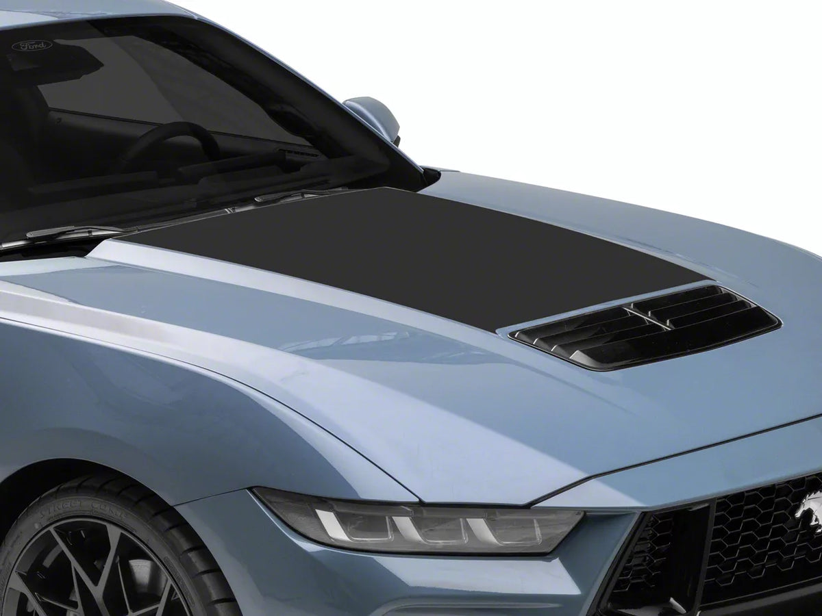 SEC10 Hood Accent Decal; Gloss Black (24-26 Mustang)