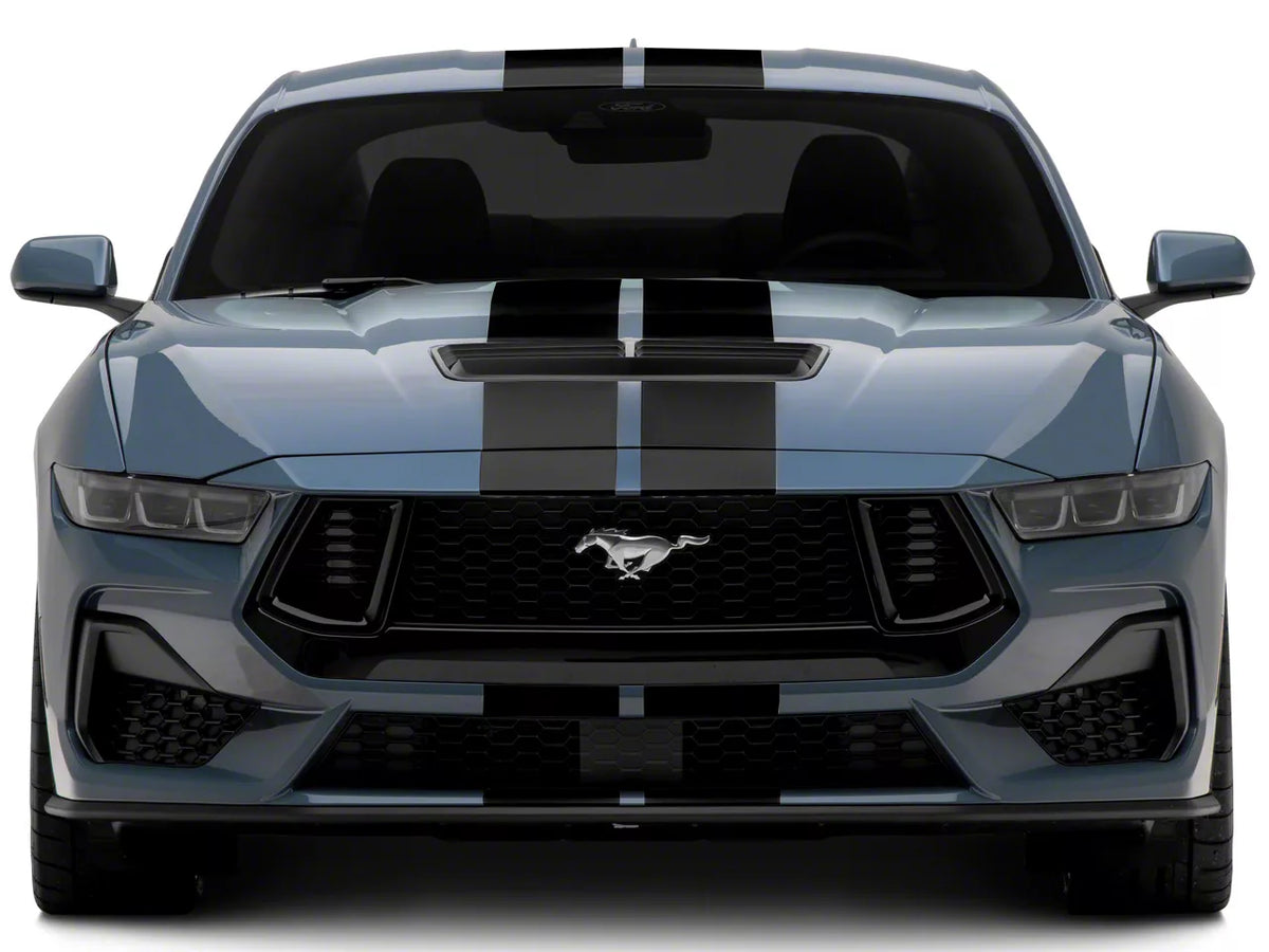 SEC10 Lemans Stripes; Gloss Black; 8-Inch (24-26 Mustang)