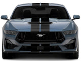 SEC10 Lemans Stripes; Gloss Black; 8-Inch (24-26 Mustang)