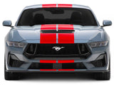 SEC10 Lemans Stripes; Red; 10-Inch (24-26 Mustang)