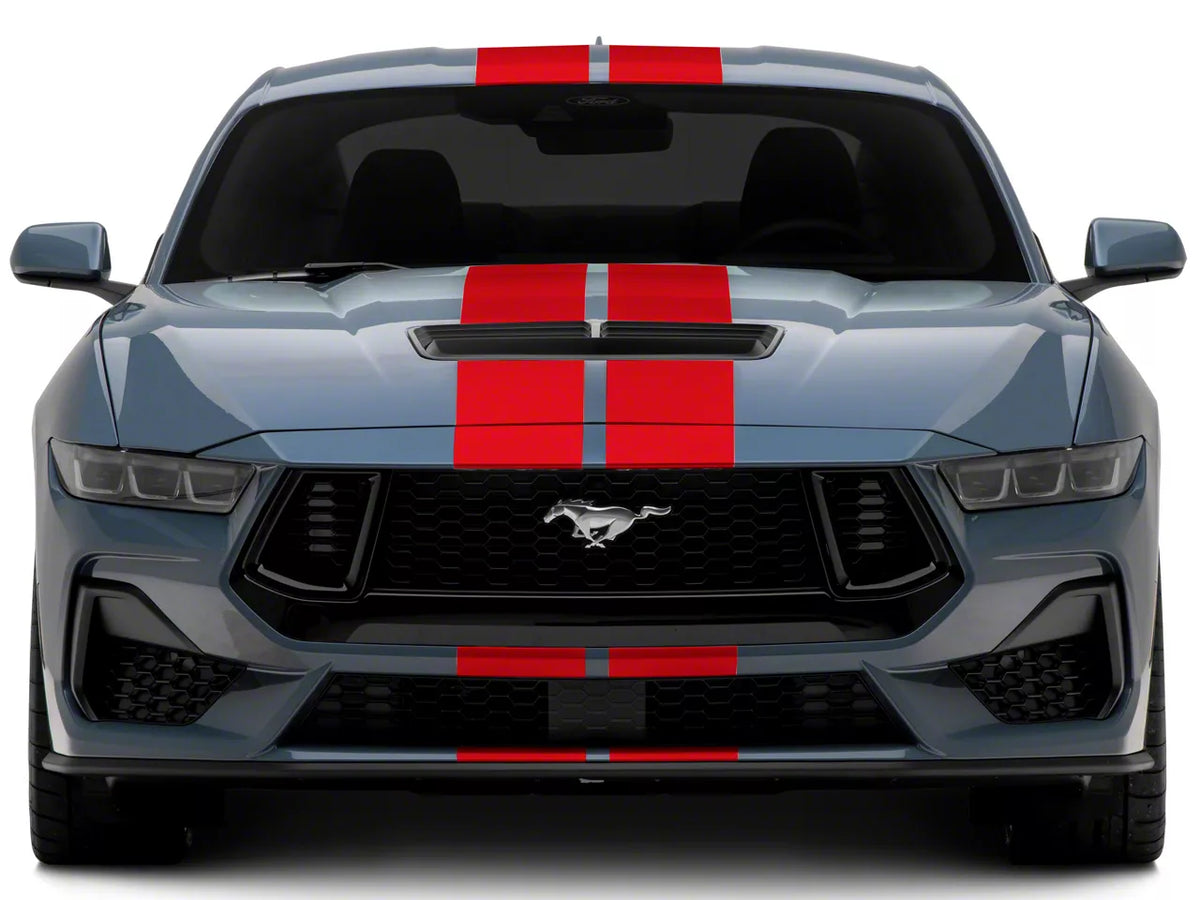 SEC10 Lemans Stripes; Red; 8-Inch (24-26 Mustang)