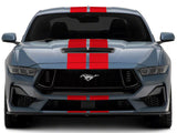 SEC10 Lemans Stripes; Red; 8-Inch (24-26 Mustang)