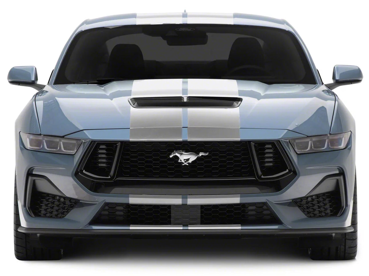 SEC10 Lemans Stripes; Silver; 10-Inch (24-26 Mustang)