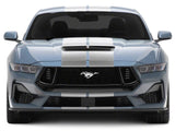 SEC10 Lemans Stripes; Silver; 10-Inch (24-26 Mustang)