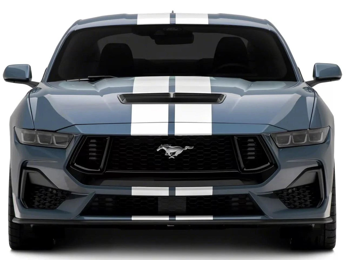 SEC10 Lemans Stripes; White; 8-Inch (24-26 Mustang)