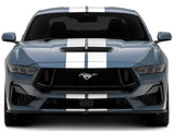 SEC10 Lemans Stripes; White; 8-Inch (24-26 Mustang)