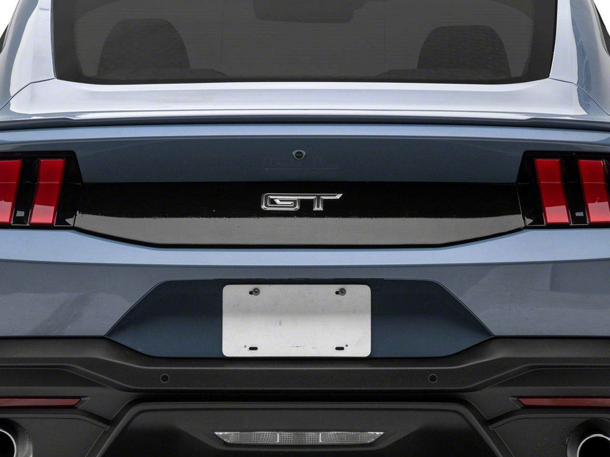 SEC10 Lower Decklid Panel Decal; Gloss Black (24-26 Mustang)