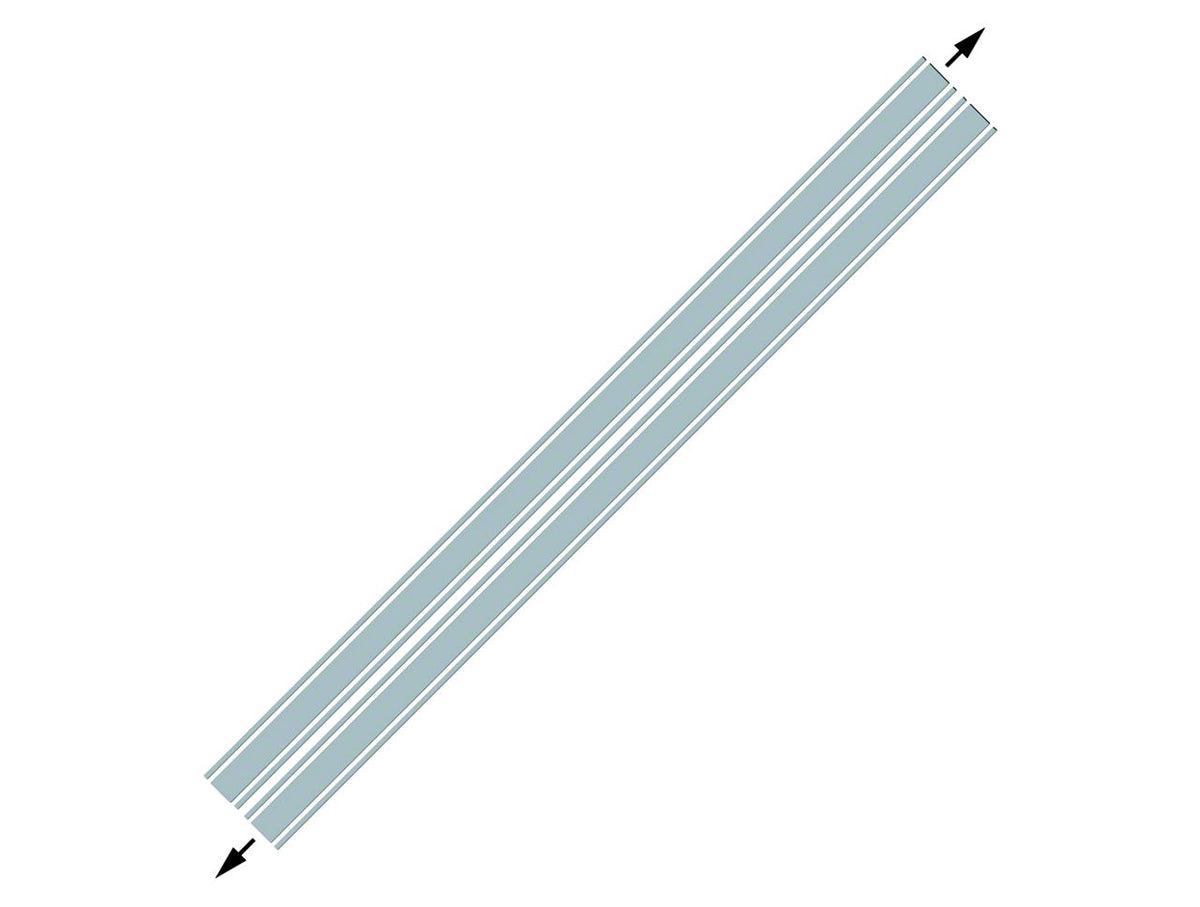 SEC10 Plain Rocker Stripes; Silver (99-04 Mustang)