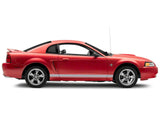 SEC10 Plain Rocker Stripes; Silver (99-04 Mustang)