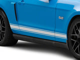 SEC10 Plain Rocker Stripes; Silver (10-14 Mustang)
