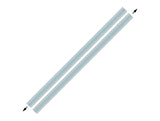 SEC10 Plain Rocker Stripes; Silver (05-09 Mustang)