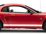 SEC10 Plain Rocker Stripes; White (99-04 Mustang)