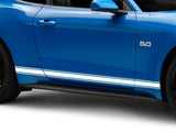 SEC10 Plain Rocker Stripes; White (15-26 Mustang)