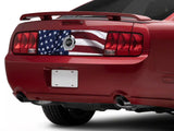 SEC10 Rear Decklid Accent Printed Decal; Real Flag (05-09 Mustang)